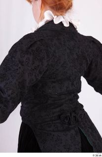  Photos Woman in Historical Dress 95 19th century black jacket historical clothing upper body 0005.jpg